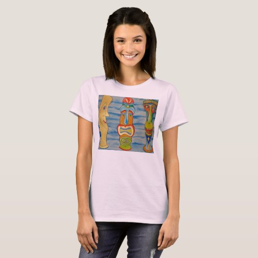 "Tree Tikis Cuz" T - Shirt der Frauen (Vorne ganz)