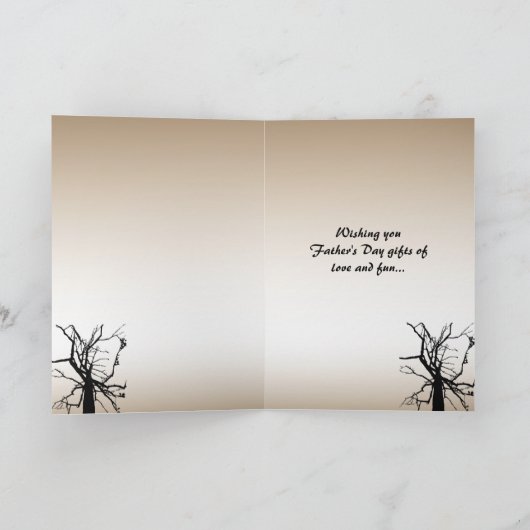 Tree Top Abstrakt Vathers Day Card Karte (Innenseite)
