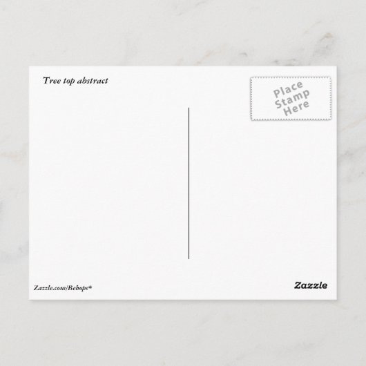 Tree Top Abstrakte Postkarte (Rückseite)