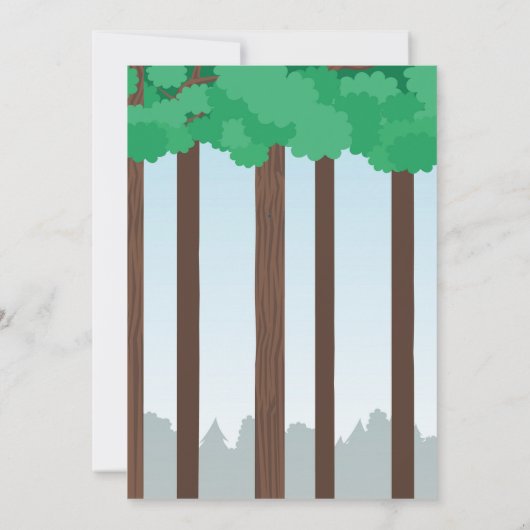 Tree Top Birthday Adventure Park Außenanlagen Einladung (Rückseite)