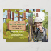 Tree Top Birthday Adventure Park Außenanlagen Einladung (Vorne/Hinten)