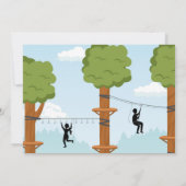 Tree Top Birthday Adventure Park Outdoor Foto Einladung (Rückseite)