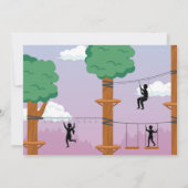 Tree Top Birthday Adventure Park Pink Girl Foto Einladung (Rückseite)