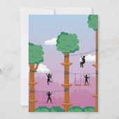 Tree Top Birthday Pink Girl Adventure Park Außenbe Einladung (Rückseite)