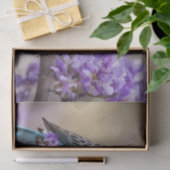 Tree Top Chatter: Blue Budgies in Jacaranda Tree, Seidenpapier (Geschenk)