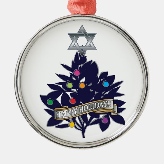 Tree Top Star von David Silbernes Ornament (Vorne)