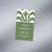 Tree Top Zickzack Mit Monogramm Magnetische Visitenkarte (Beispiel)