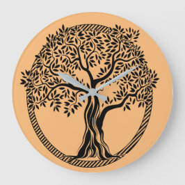 tree-tree-of-life-frame-spiritual große wanduhr