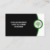 Tree Trimmer Business Card Visitenkarte (Rückseite)
