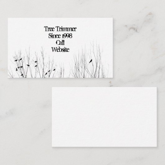 Tree Trimmer Business Visitenkarte (Vorne/Hinten)
