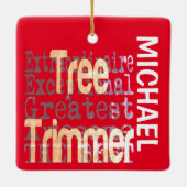 Tree Trimmer Extraordinaire CUSTOM Keramikornament (Rückseite)