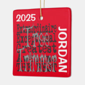 Tree Trimmer Extraordinaire CUSTOM Keramikornament (Links)