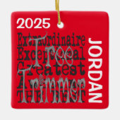 Tree Trimmer Extraordinaire CUSTOM Keramikornament (Vorderseite)