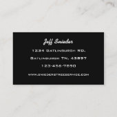 Tree Trimmer Service Visitenkarte (Rückseite)