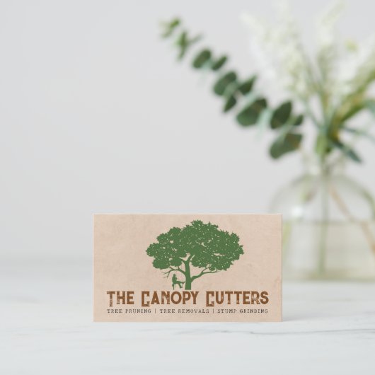 Tree Trimmer Specialist Visitenkarte (Stehend Vorderseite)