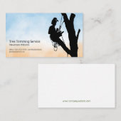 Tree Trimmer Working | Natur | Landflucht Visitenkarte (Vorne/Hinten)