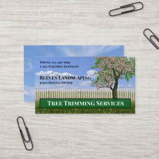 Tree Trimming Landscaping Service Business Card Visitenkarte