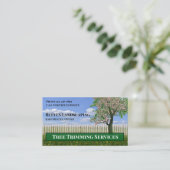 Tree Trimming Landscaping Service Business Card Visitenkarte (Stehend Vorderseite)