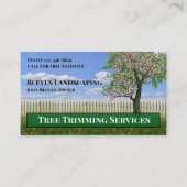 Tree Trimming Landscaping Service Business Card Visitenkarte (Vorderseite)