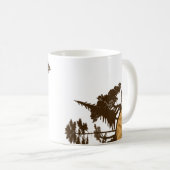 Tree Trunk Cross Section Growth Rings Pine Trees Kaffeetasse (VorderseiteRechts)