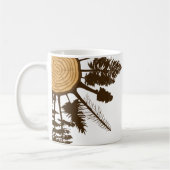 Tree Trunk Cross Section Growth Rings Pine Trees Kaffeetasse (Links)