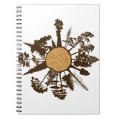 Tree Trunk Cross Section Growth Rings Pine Trees Notizblock (Vorderseite)
