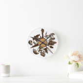 Tree Trunk Cross Section Growth Rings Pine Trees Runde Wanduhr (Zuhause)
