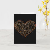 Tree Trunk Heart Karte (Gelbe Blume)