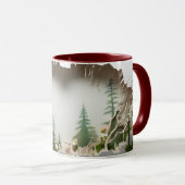 Tree Trunk Hollow Log Keramik Kaffee Tasse ☕ (VorderseiteRechts)