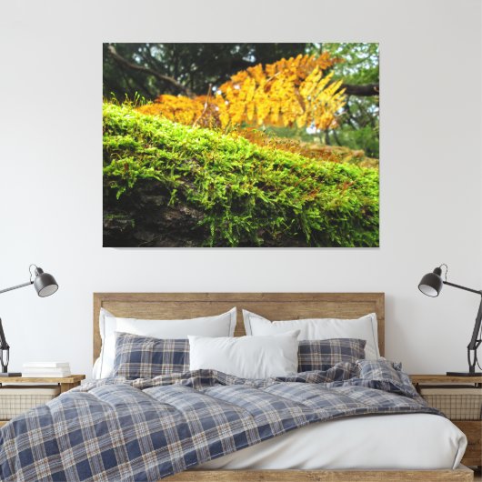 Tree Trunk in Lush Moss - Leinwanddruck (Insitu (Schlafzimmer))