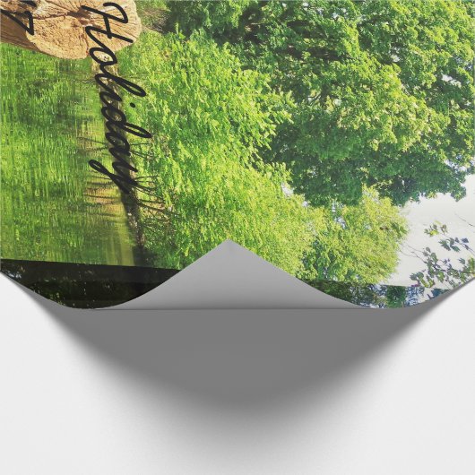 Tree Trunk Nature Fotografy Lake Park Geschenkpapier (Ecke)