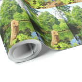 Tree Trunk Nature Fotografy Lake Park Geschenkpapier (Rolleneckpunkt)