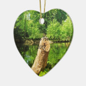 Tree Trunk Nature Fotografy Lake Park Keramik Ornament (Links)