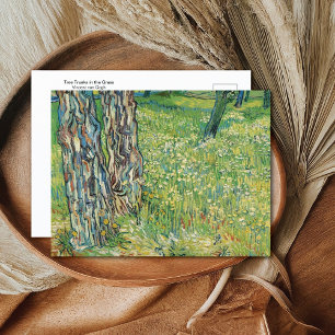 Tree Trunks Grass Vincent van Gogh Postkarte