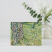 Tree Trunks Grass Vincent van Gogh Postkarte (Stehend Vorderseite)