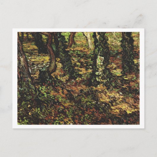 Tree Trunks with Ivy, Van Gogh Fine Art Postkarte (Vorderseite)