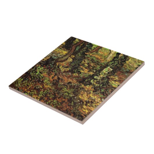 Tree Trunks with Ivy von Vincent van Gogh Fliese (Seite)