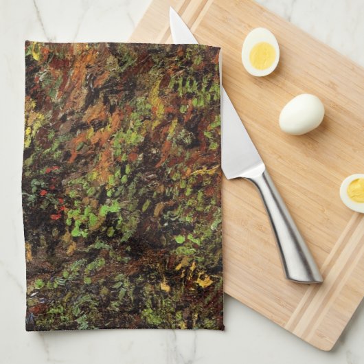 Tree Trunks with Ivy von Vincent van Gogh Geschirrtuch (Viertel Falte)