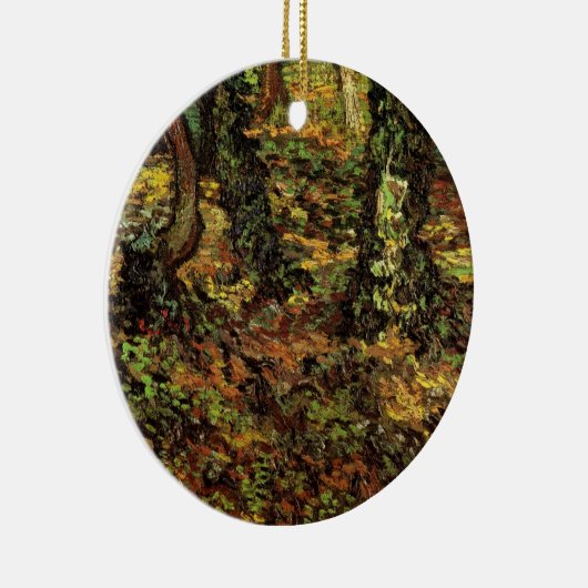 Tree Trunks with Ivy von Vincent van Gogh Keramik Ornament (Rechts)