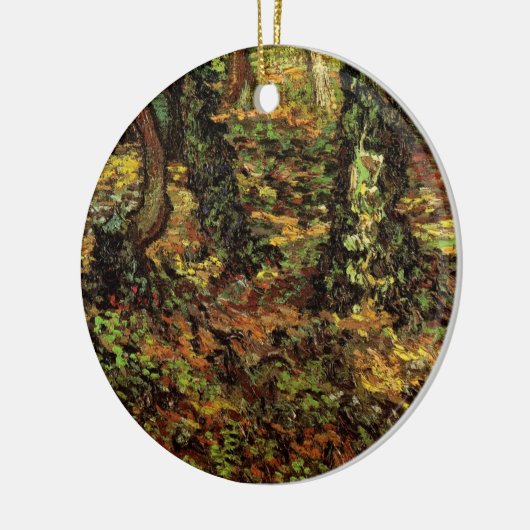 Tree Trunks with Ivy von Vincent van Gogh Keramik Ornament (Links)