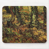 Tree Trunks with Ivy von Vincent van Gogh Mousepad (Vorne)