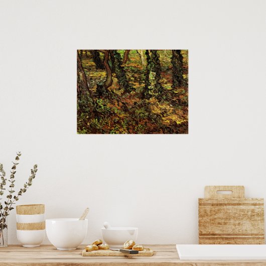 Tree Trunks with Ivy von Vincent van Gogh Poster (Küche)