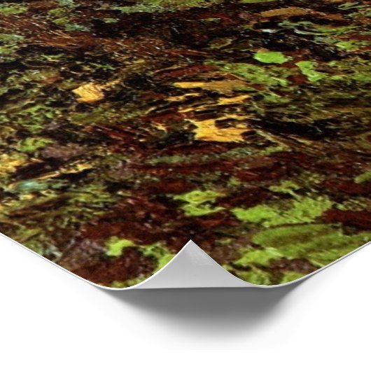 Tree Trunks with Ivy von Vincent van Gogh Poster (Ecke)