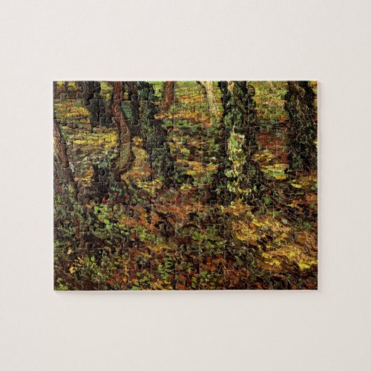 Tree Trunks with Ivy von Vincent van Gogh Puzzle (Horizontal)