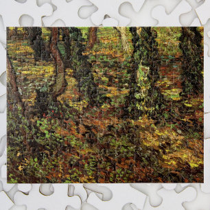 Tree Trunks with Ivy von Vincent van Gogh Puzzle