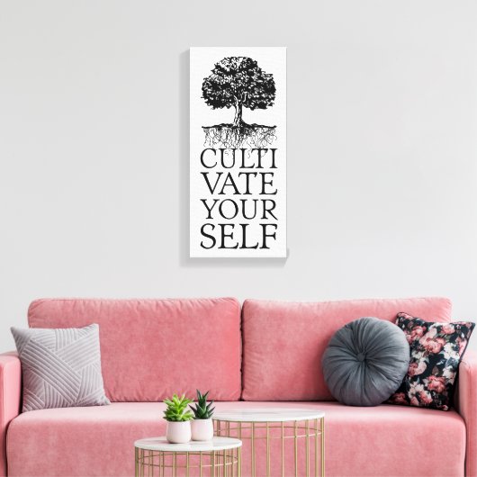 Tree und Zitat Leinwanddruck (Insitu (Wohnzimmer))