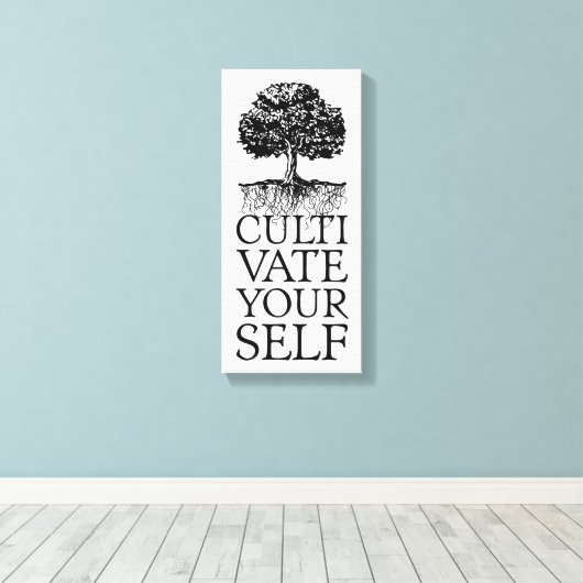 Tree und Zitat Leinwanddruck (Insitu (Holzboden))