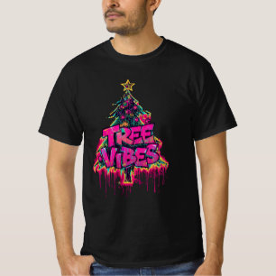 Tree Vibes – Graffiti Christmas Tree Design T-Shirt