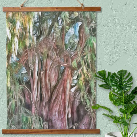 Tree von Tule Oaxaca OAX1 Wandteppich Mit Holzrahmen