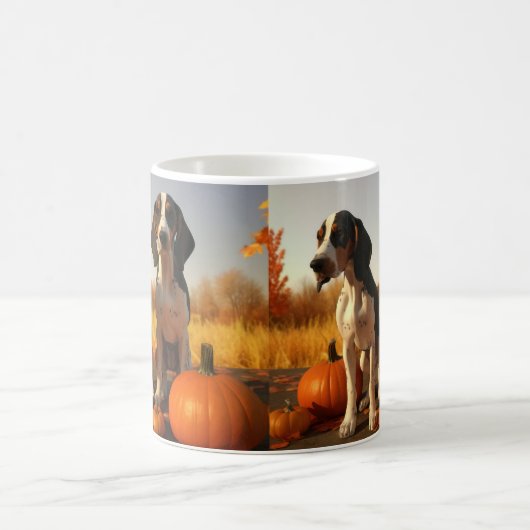 Tree Walker Coonhound Welpe Autumn Pumpkin Kaffeetasse (Mittel)